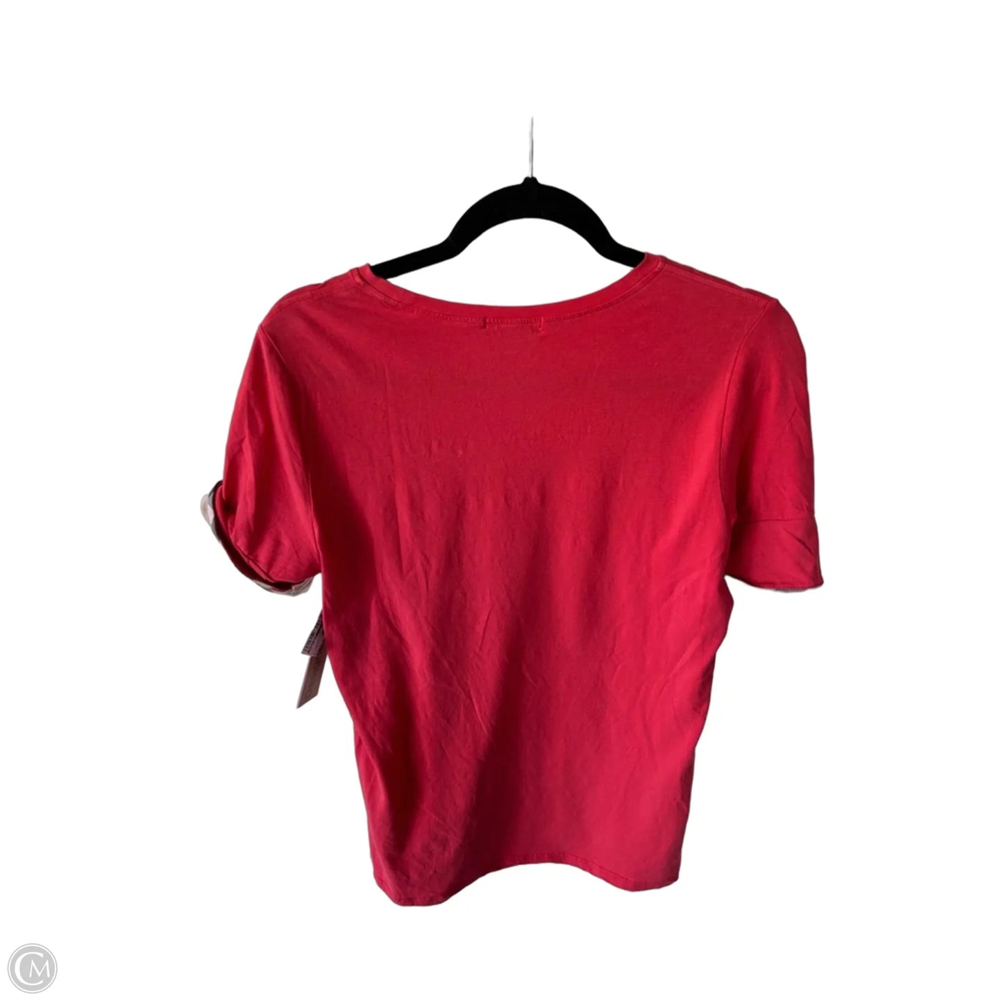 Top Short Sleeve Luxury Designer By Burberry In Coral, Size: M