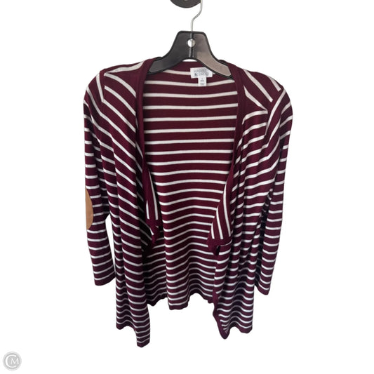 Sweater Cardigan By Market & Spruce In Red & White, Size: Sp