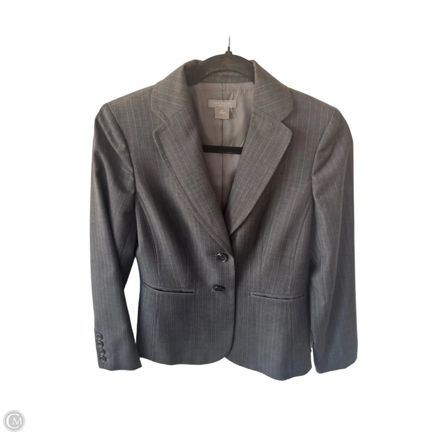 Blazer By Ann Taylor In Grey, Size: Xsp
