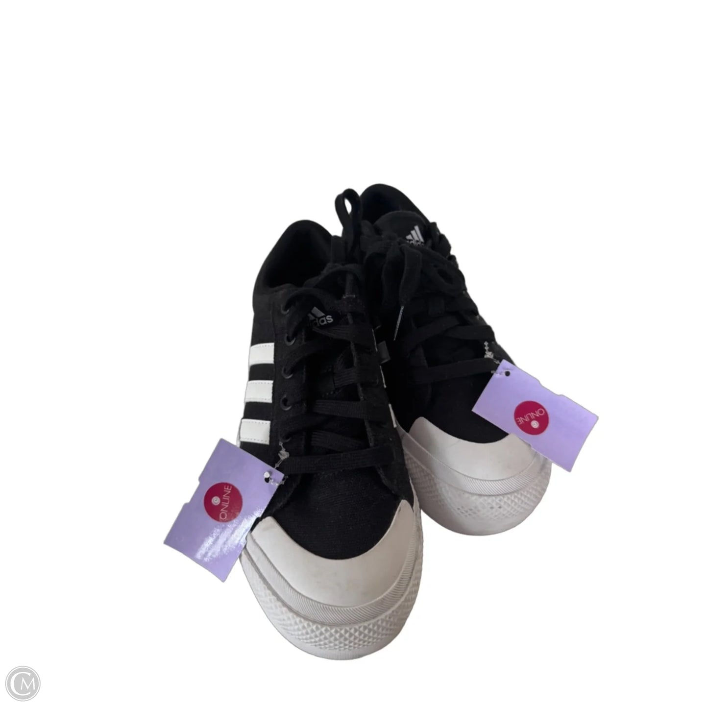 Shoes Sneakers By Adidas In Black & White, Size: 5.5