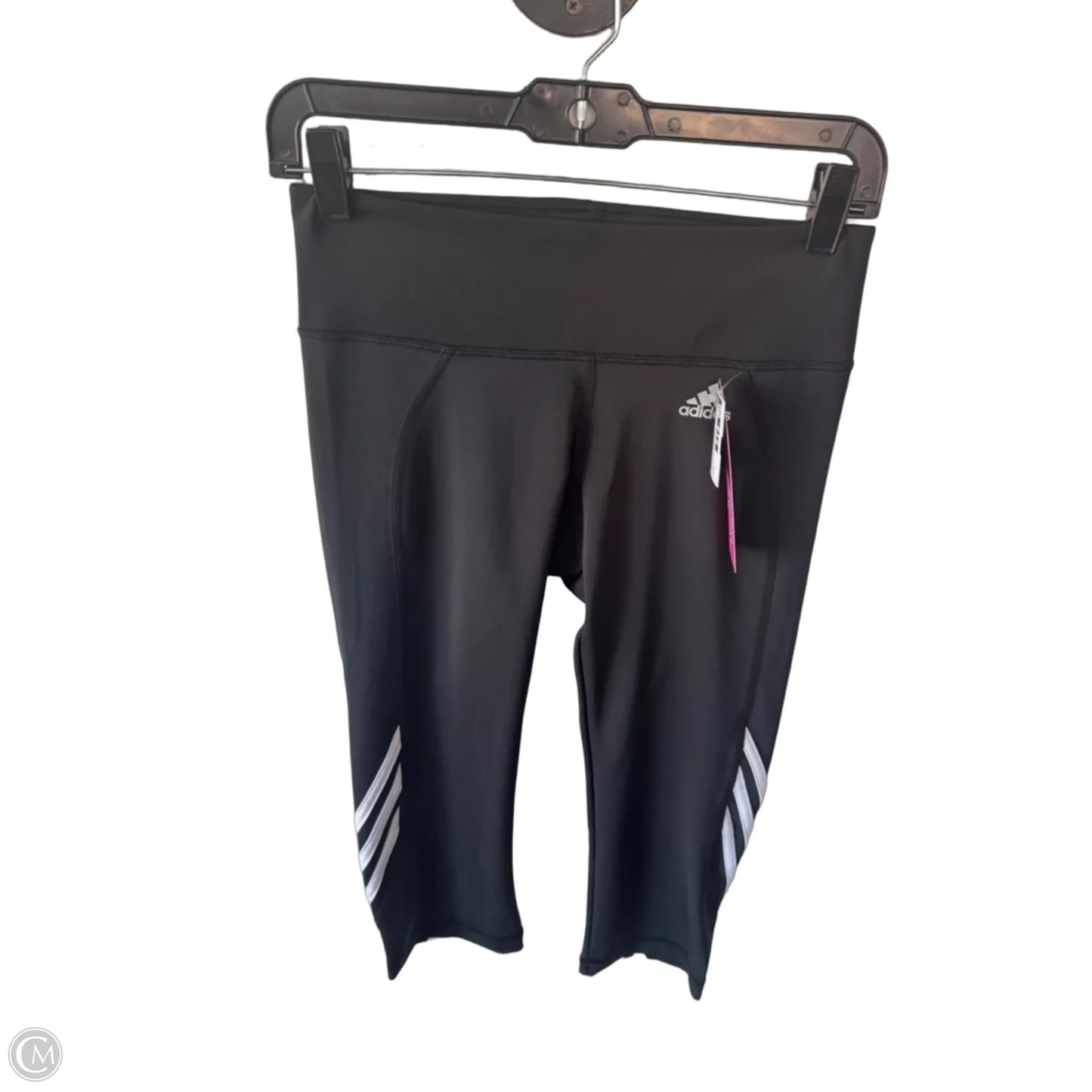 Athletic Leggings Capris By Adidas In Black & White, Size: M