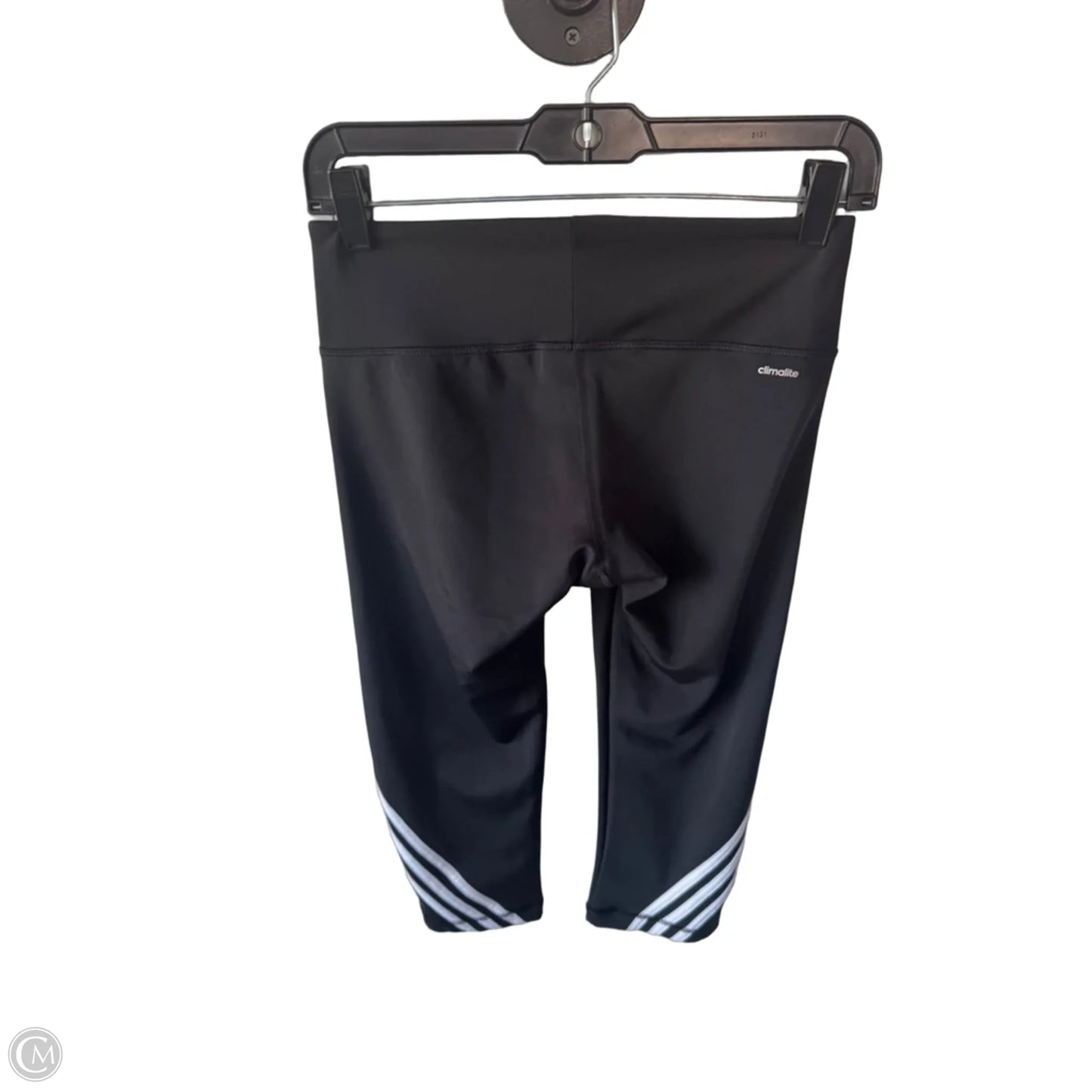 Athletic Leggings Capris By Adidas In Black & White, Size: M