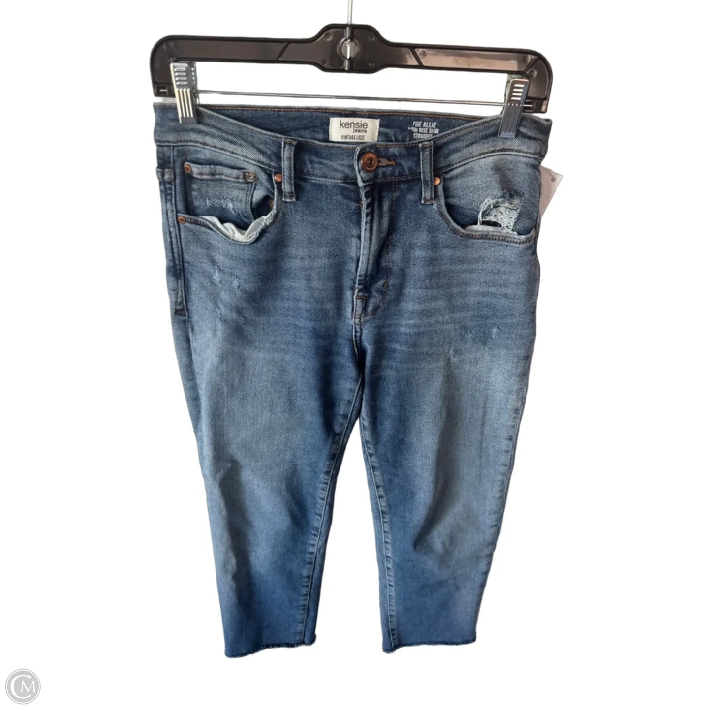 Jeans Straight By Kensie In Blue Denim, Size: 4