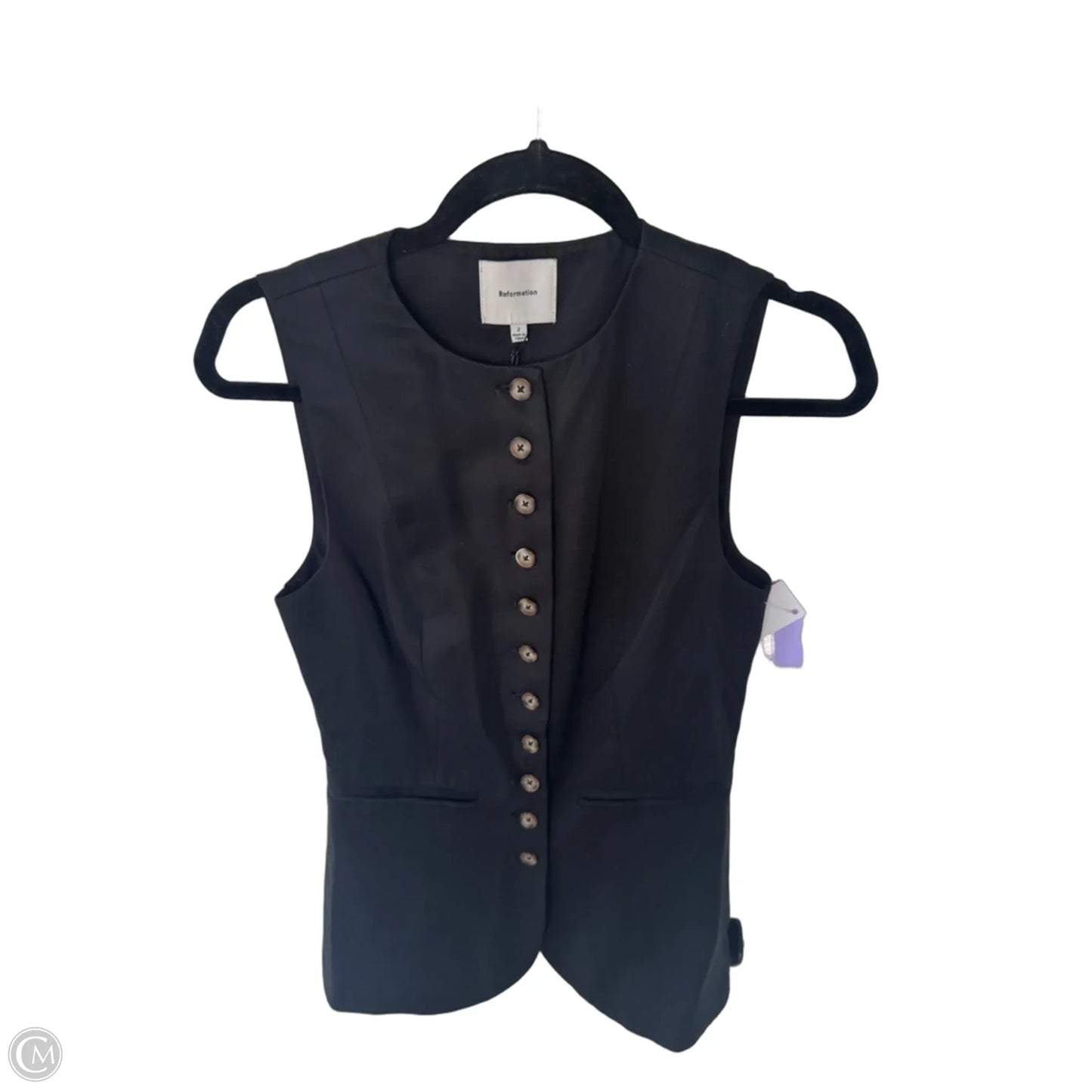 Vest Other By Reformation In Black, Size: Xs