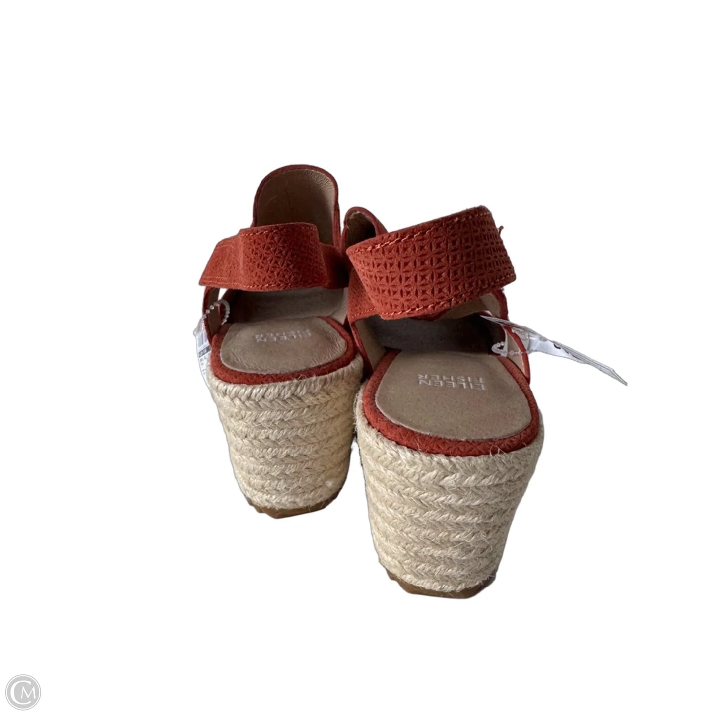 Sandals Heels Wedge By Eileen Fisher In Orange, Size: 7.5