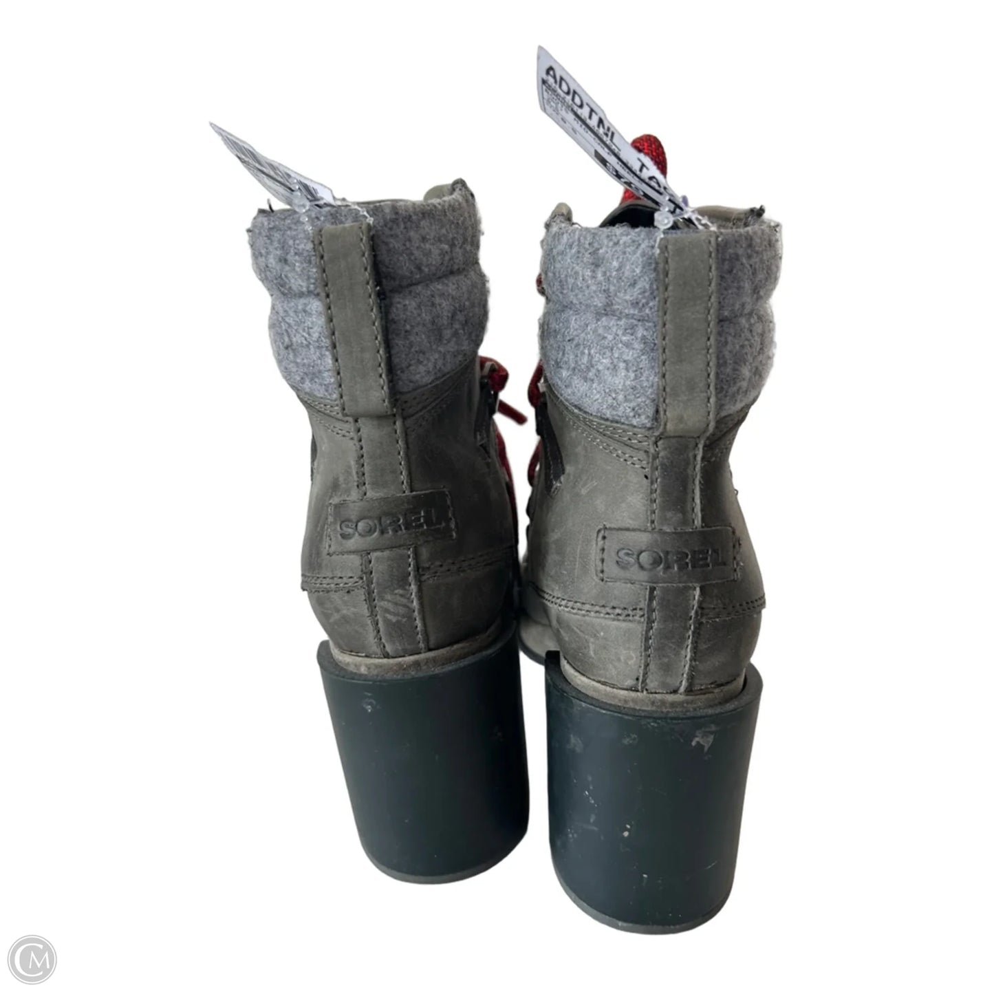Boots Mid-calf Heels By Sorel In Grey, Size: 9.5