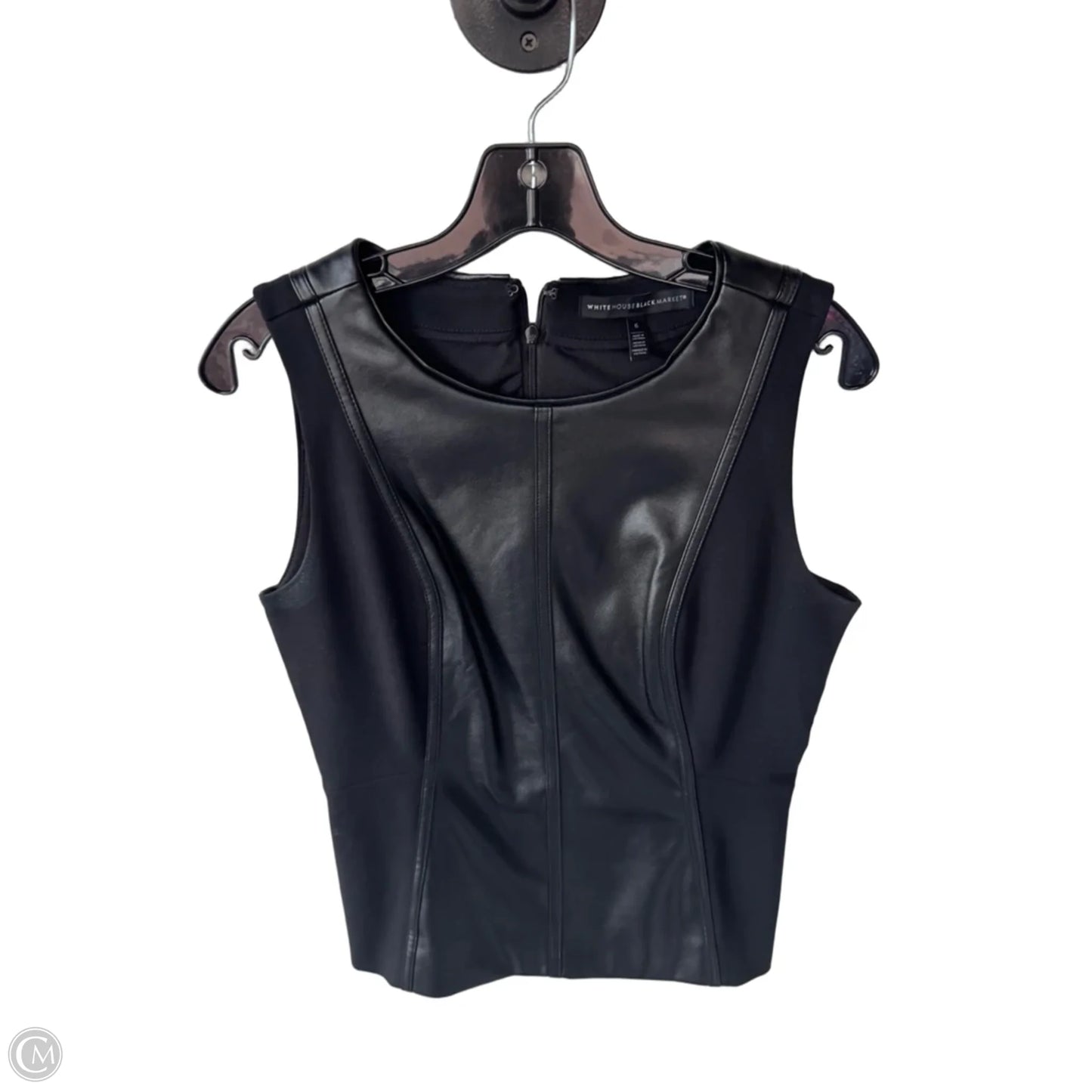Blouse Sleeveless By White House Black Market In Black, Size: S