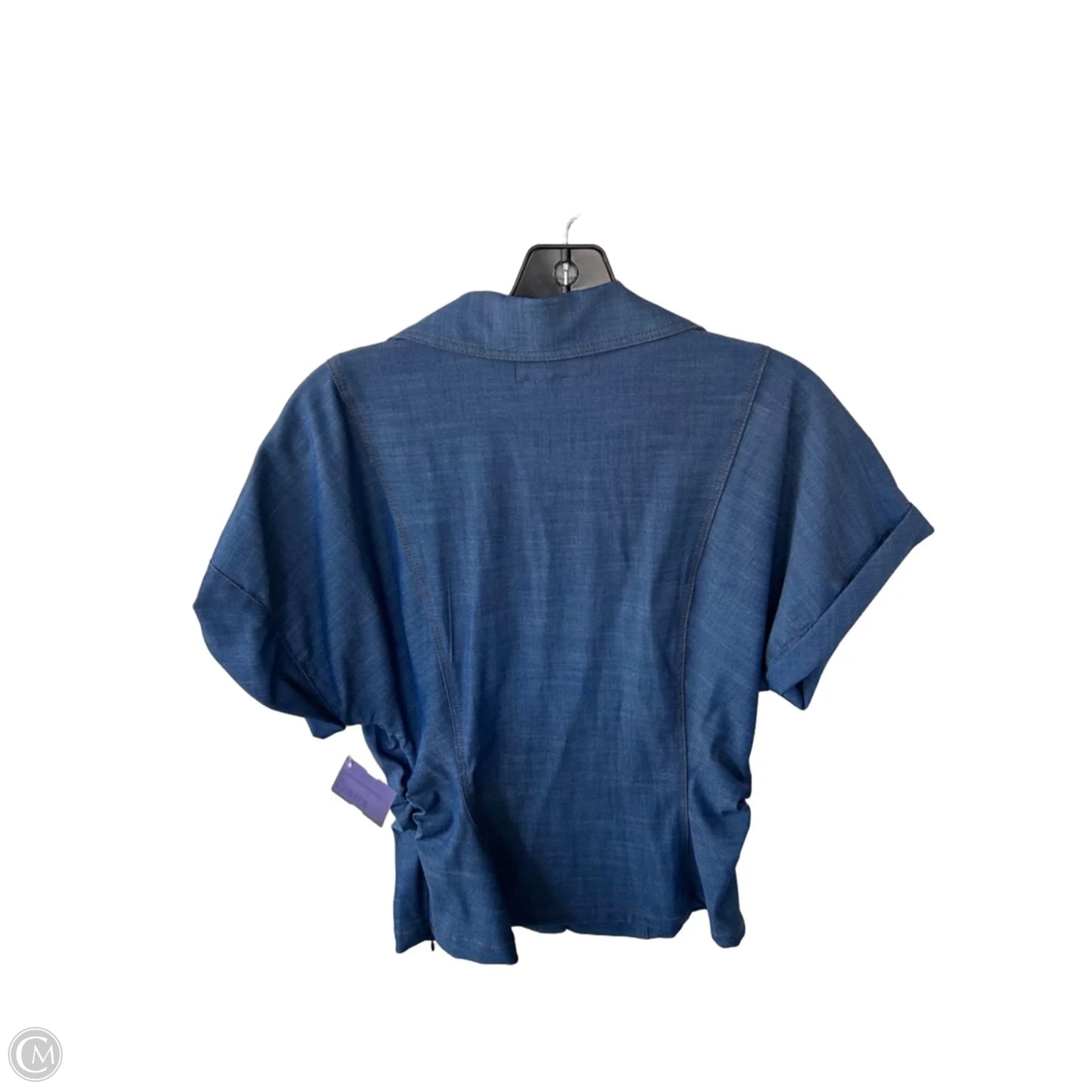 Top Short Sleeve By Zara In Blue, Size: M