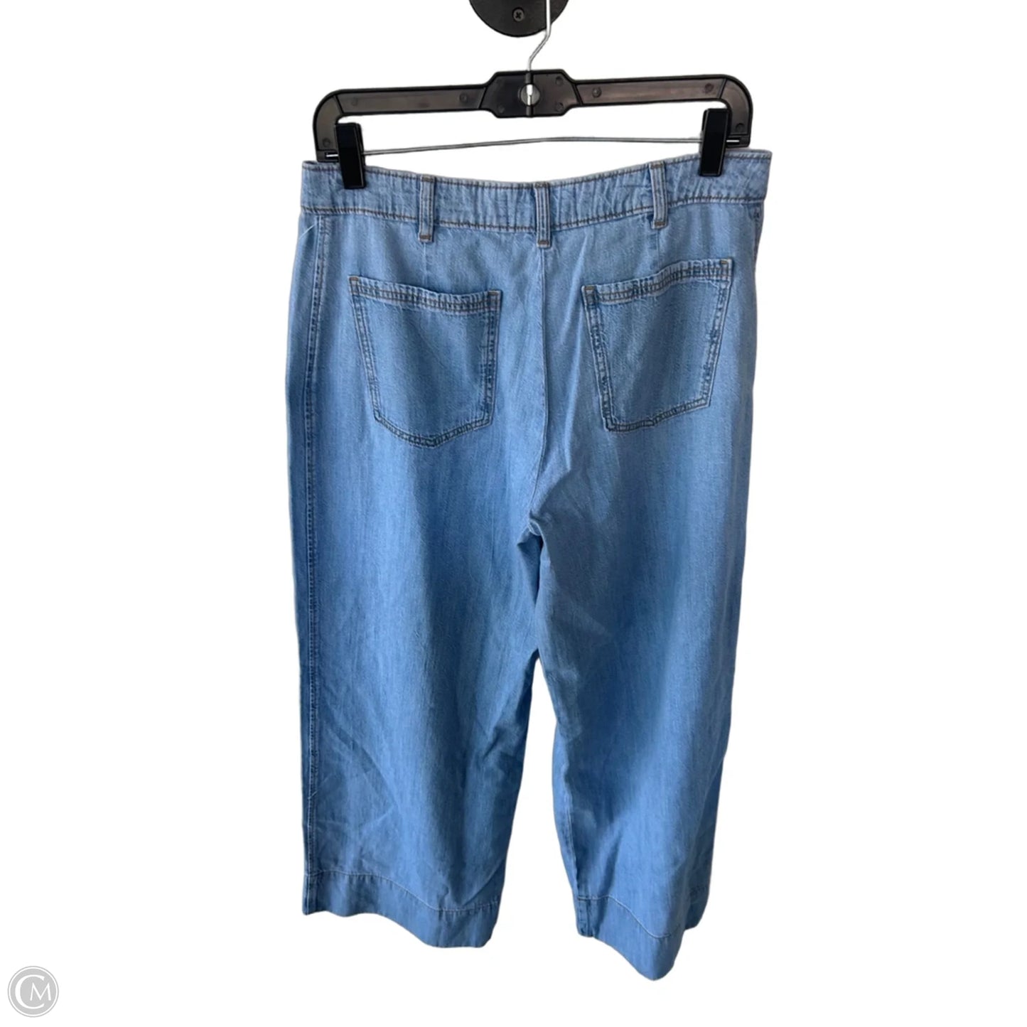 Jeans Wide Leg By Zara In Blue Denim, Size: 6