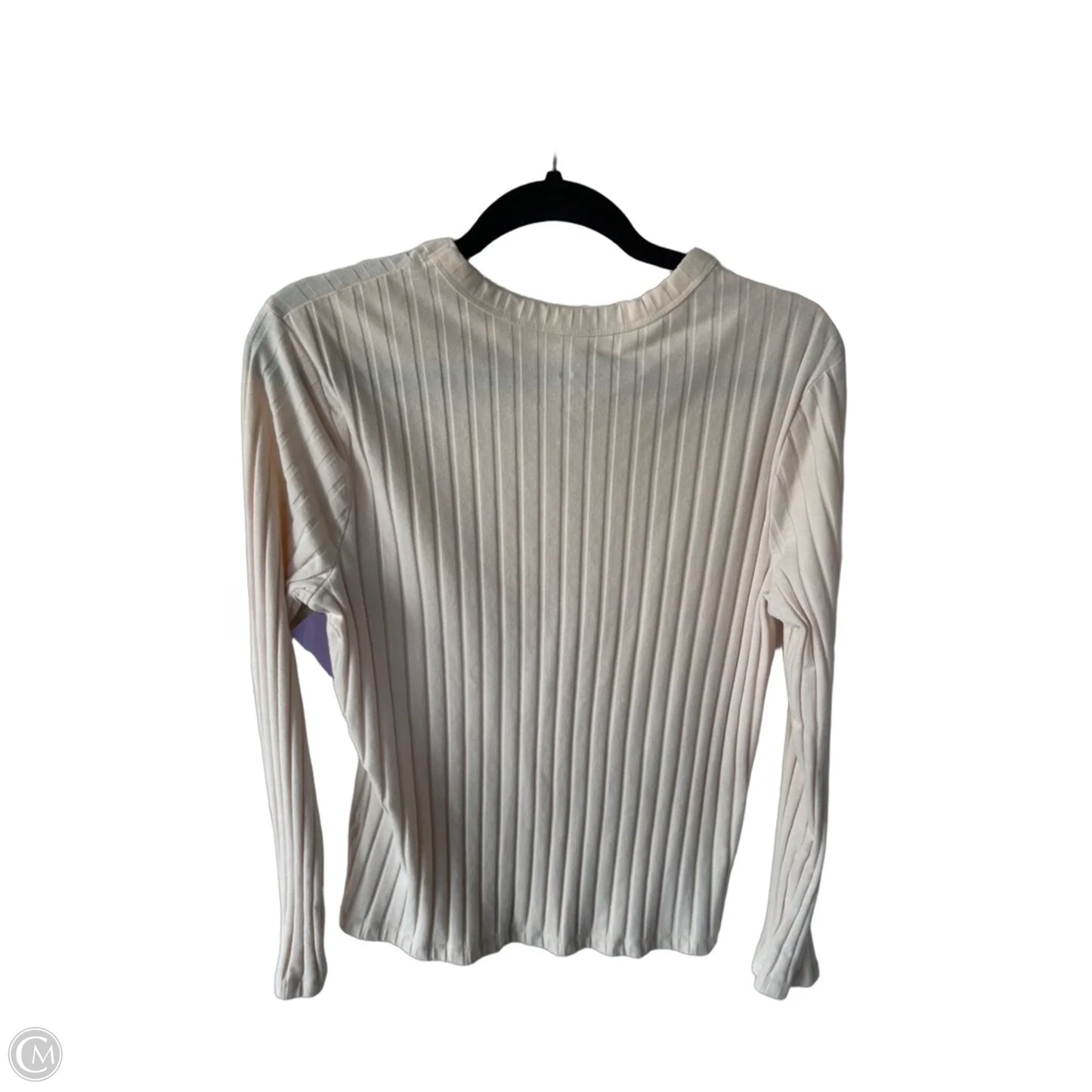 Top Long Sleeve Basic By A New Day In Cream, Size: Xl