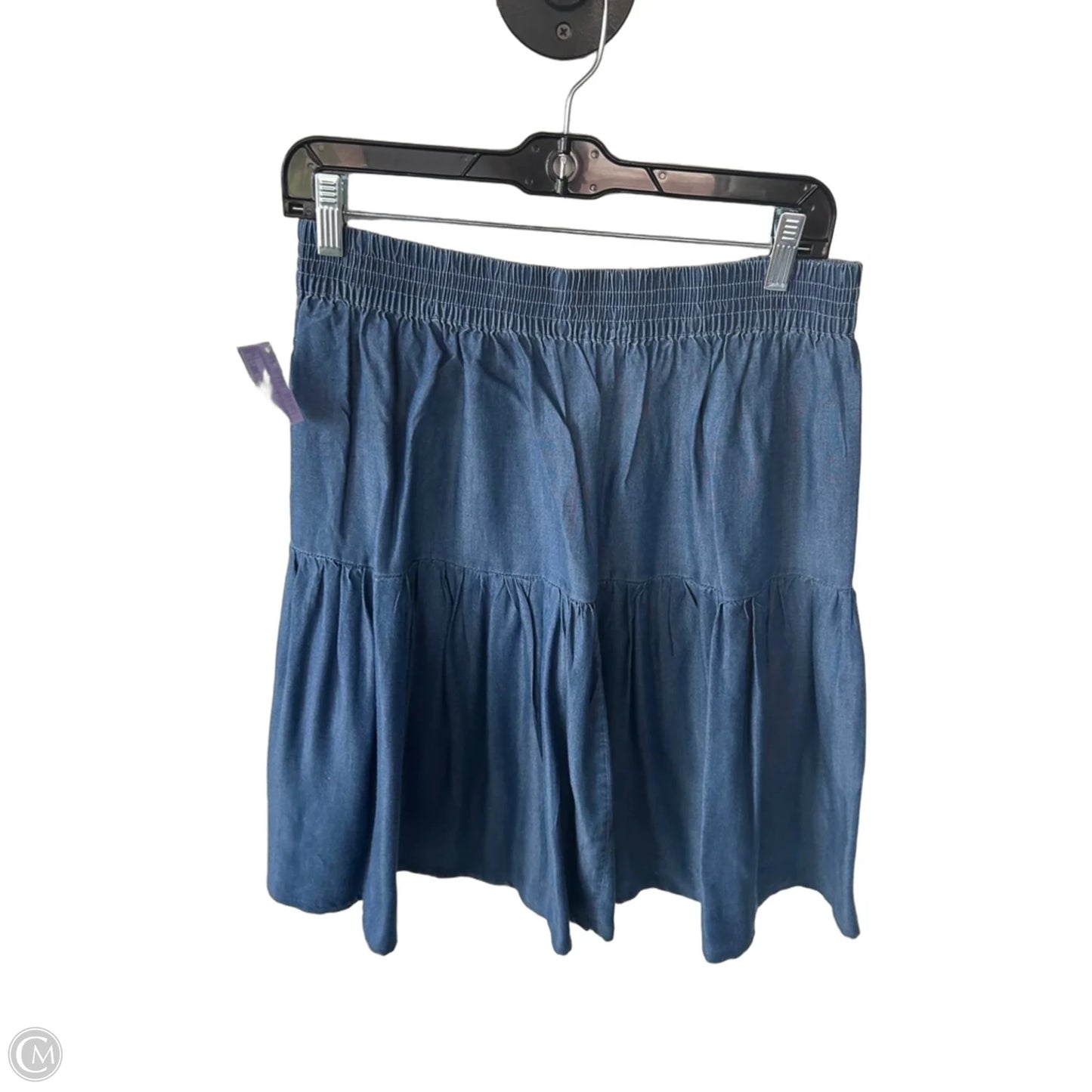 Skirt Mini & Short By Clothes Mentor In Blue Denim, Size: L