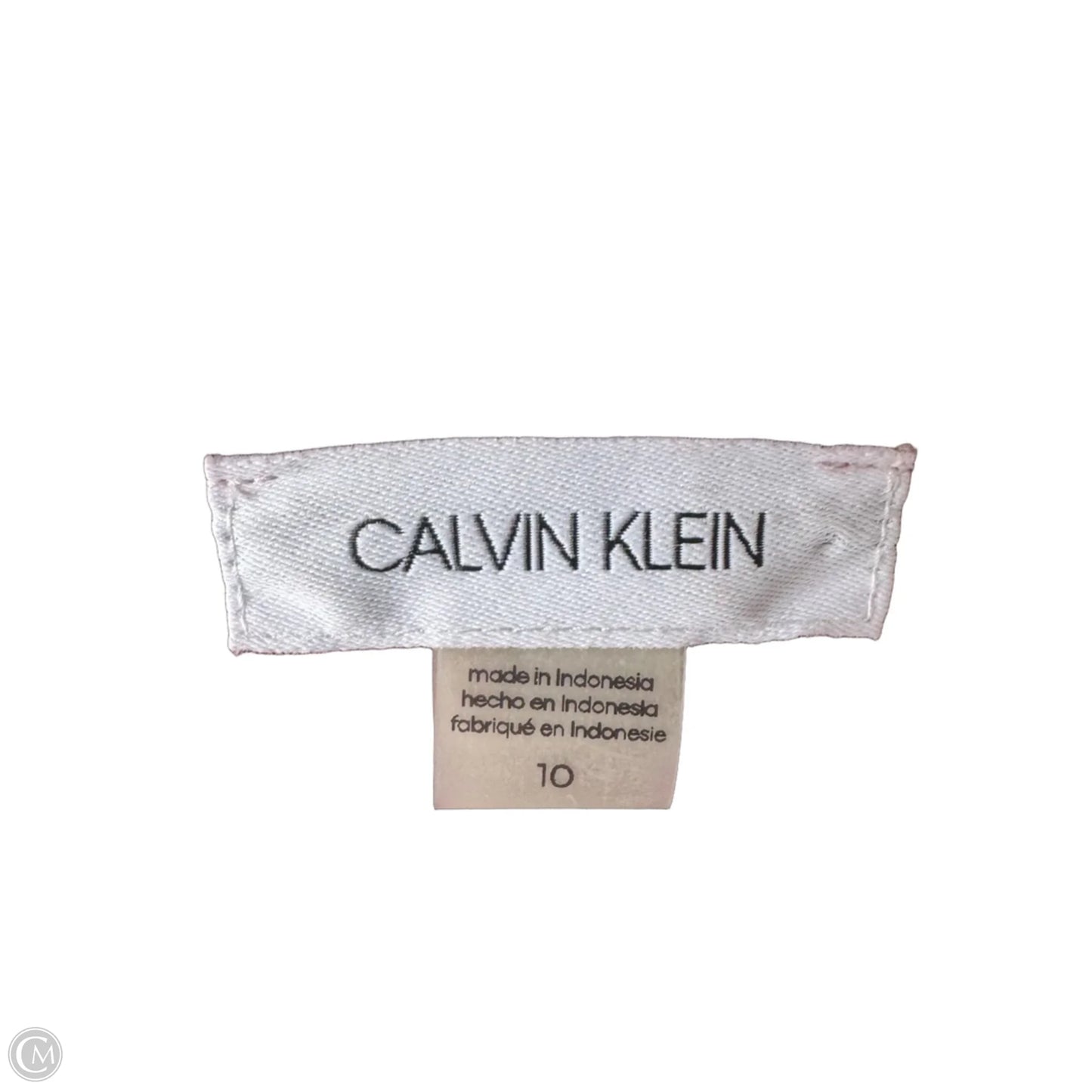 Dress Work By Calvin Klein In Brown & Tan, Size: M