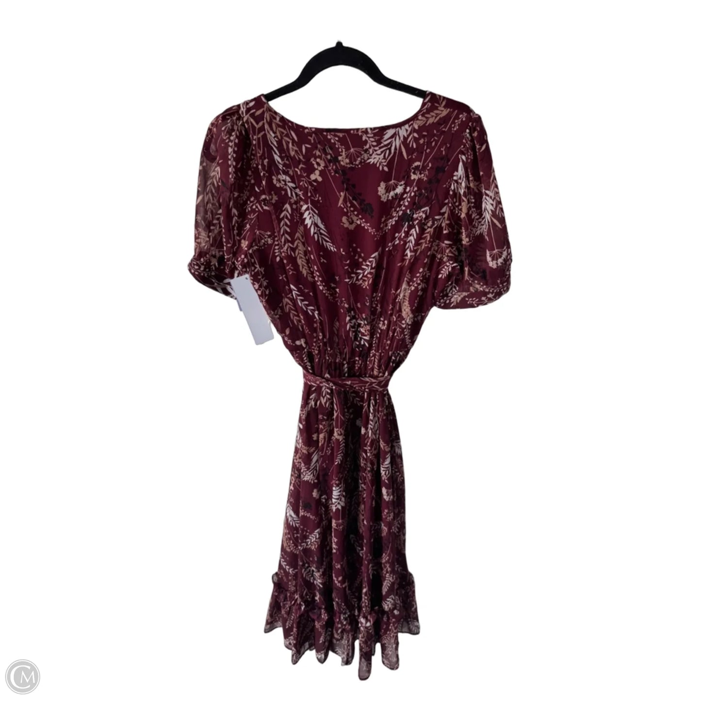 Dress Work By Calvin Klein In Brown & Tan, Size: M