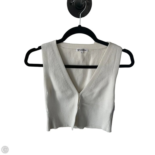 Vest Sweater By Reformation In White, Size: S