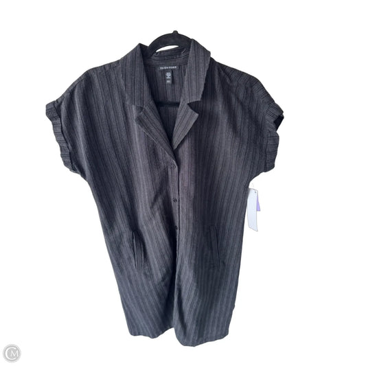 Dress Casual Midi By Eileen Fisher In Black & Grey, Size: S