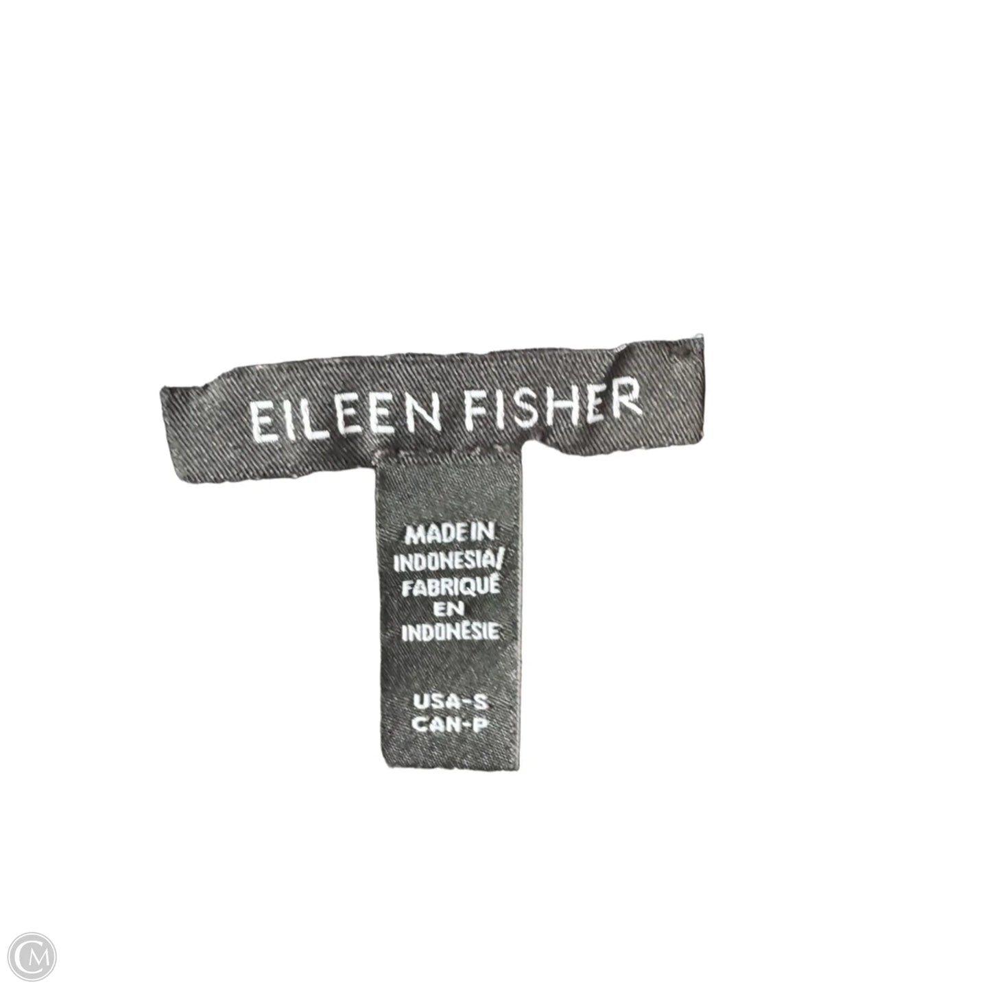 Dress Casual Midi By Eileen Fisher In Black & Grey, Size: S