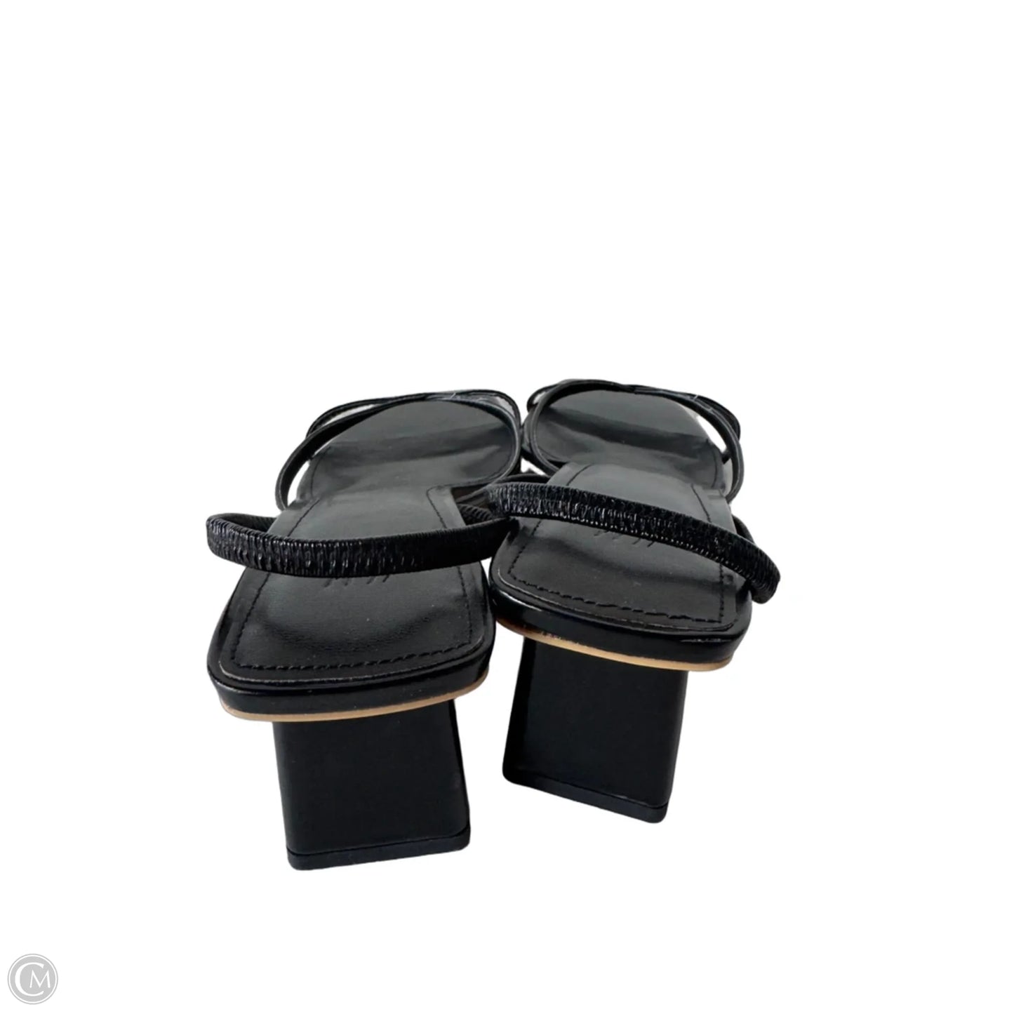 Sandals Heels Block By H&m In Black, Size: 7
