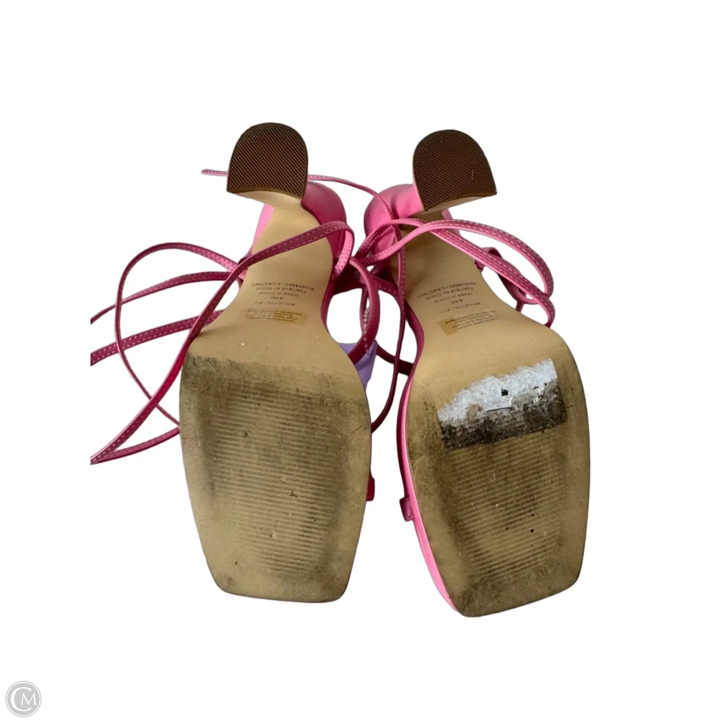Sandals Heels Block By Bp In Pink, Size: 8.5