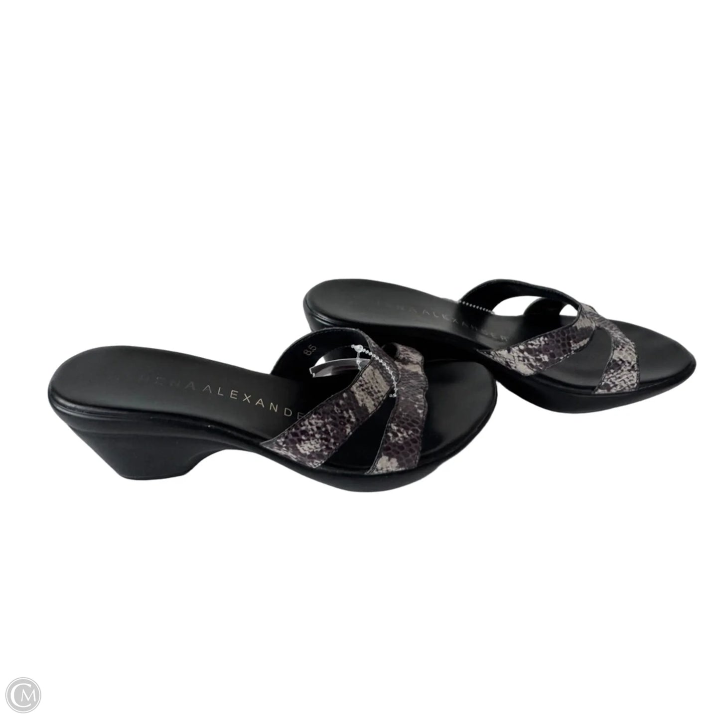 Sandals Heels Wedge By Cmc In Snakeskin Print, Size: 8.5
