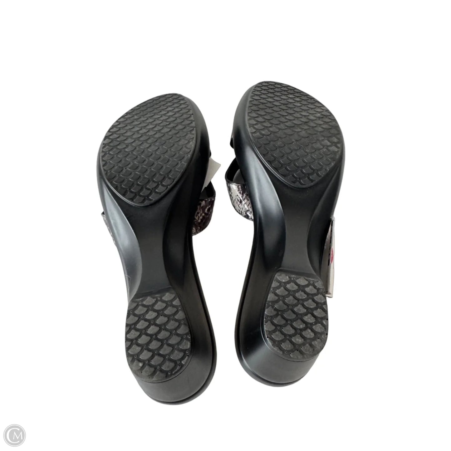 Sandals Heels Wedge By Cmc In Snakeskin Print, Size: 8.5