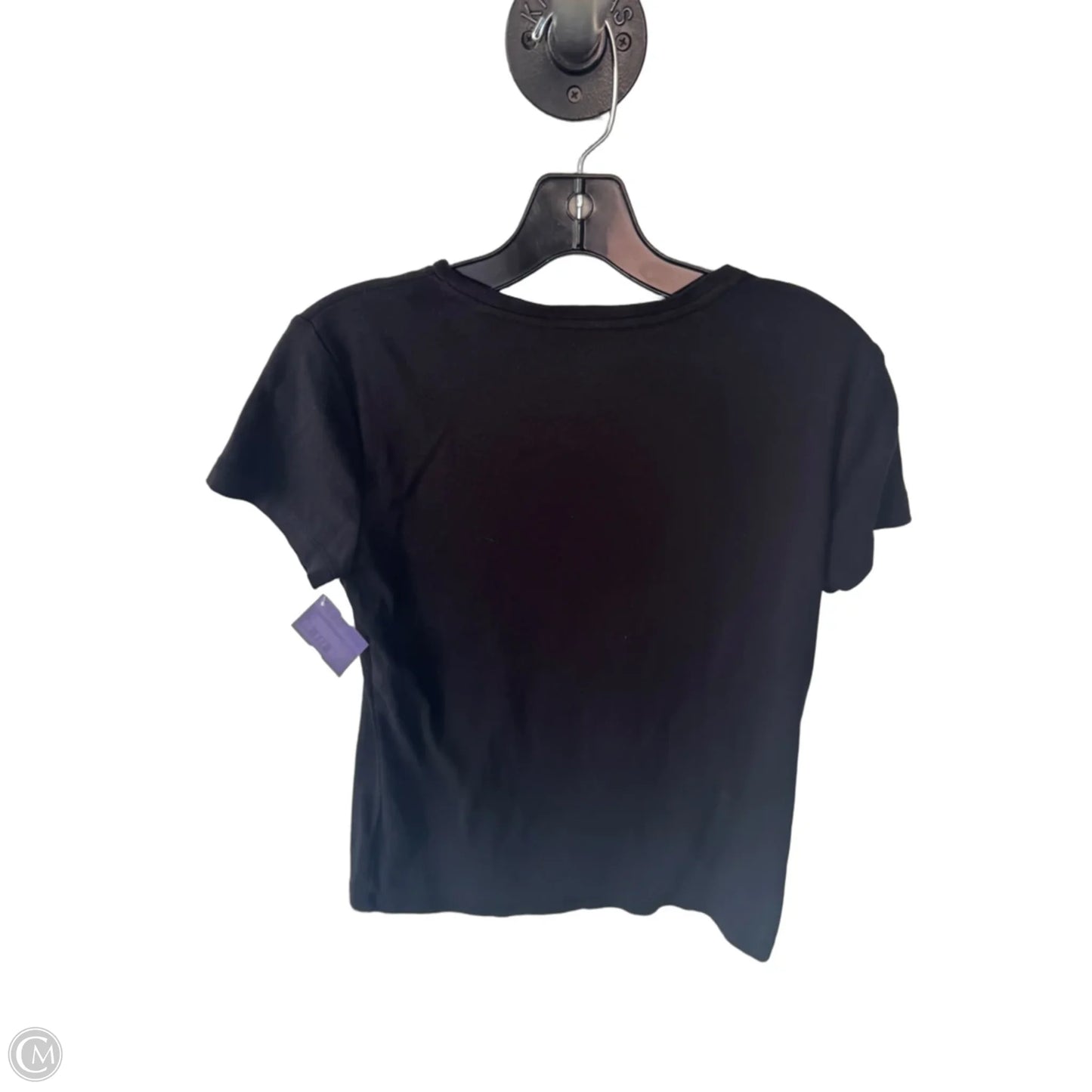 Top Short Sleeve Basic By Talbots In Black, Size: S
