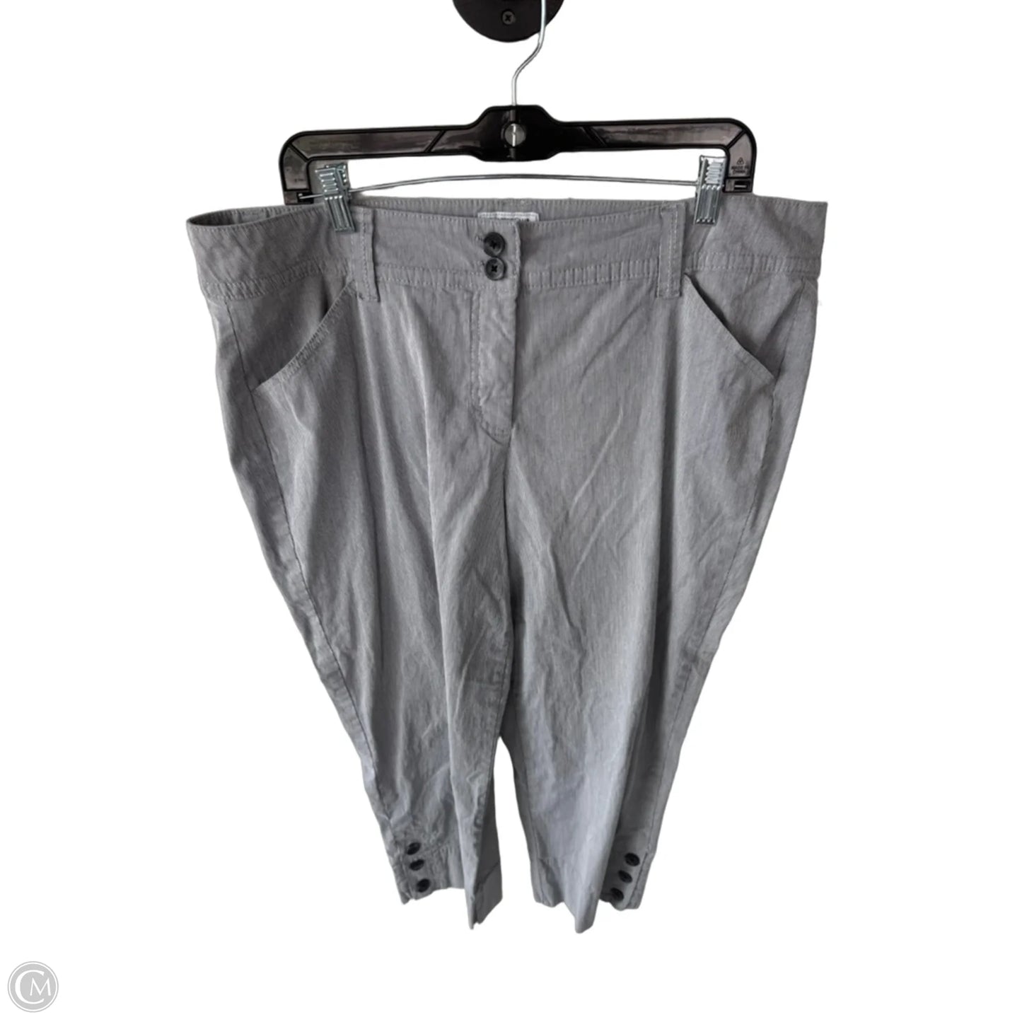 Pants Cropped By Charter Club In Black & White, Size: 16