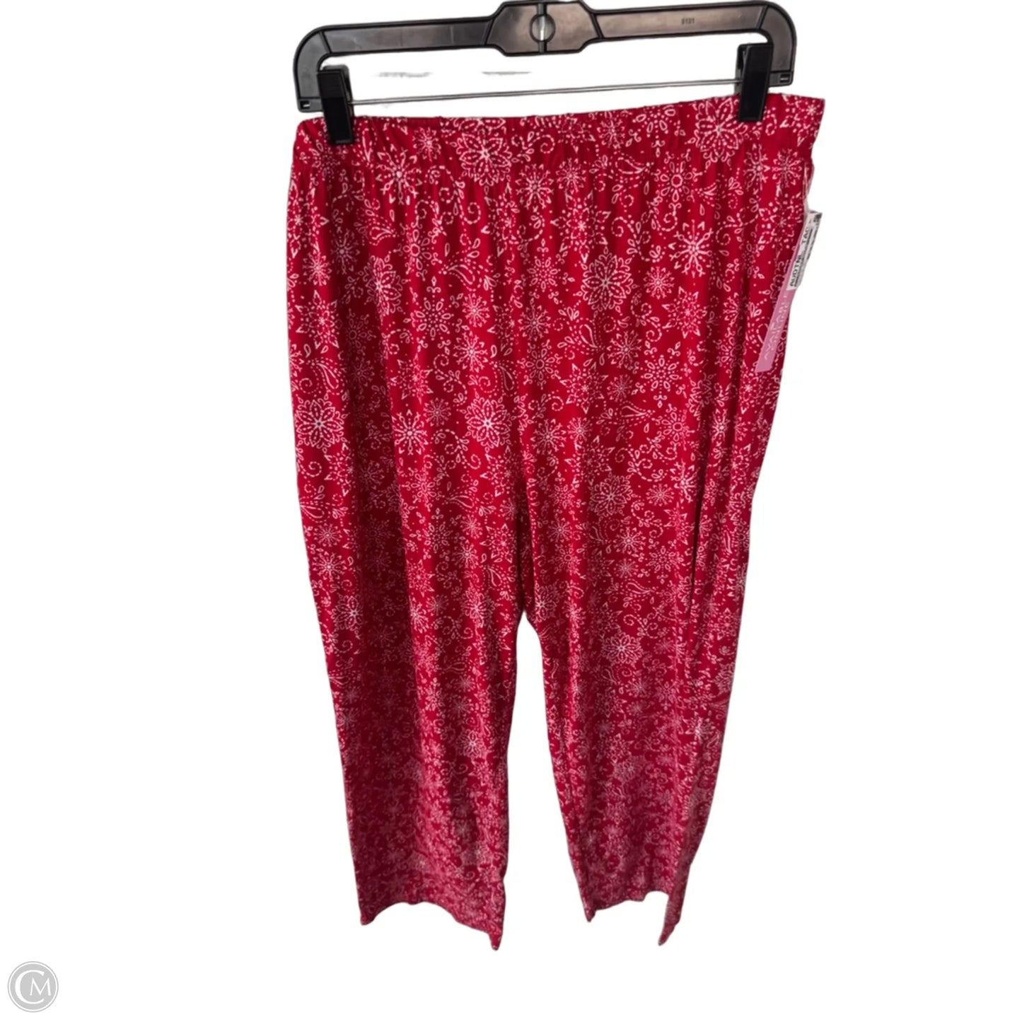 Pajamas 2pc By Clothes Mentor In Red & White, Size: L
