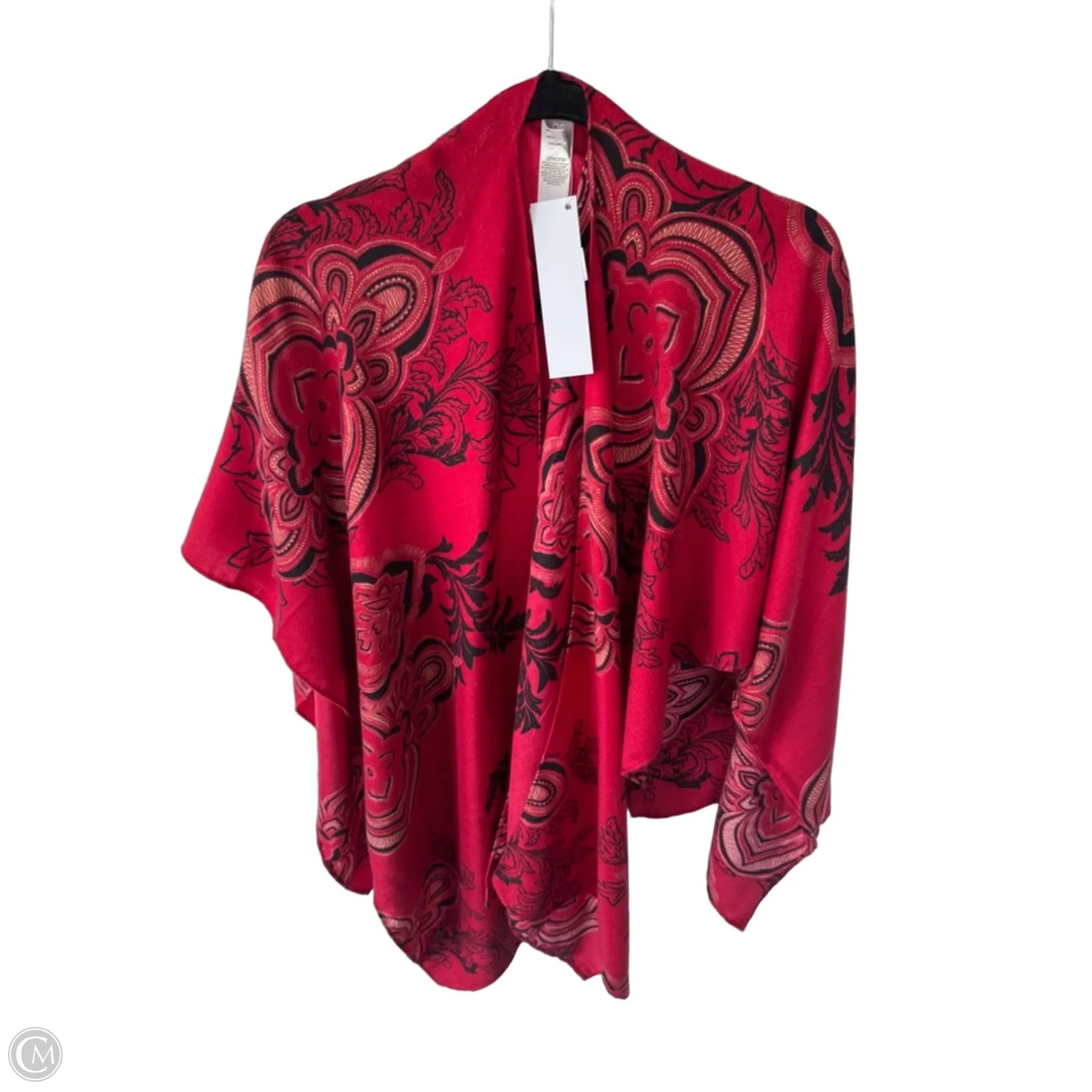 Shawl By Chicos In Red & Tan, Size: Osfm