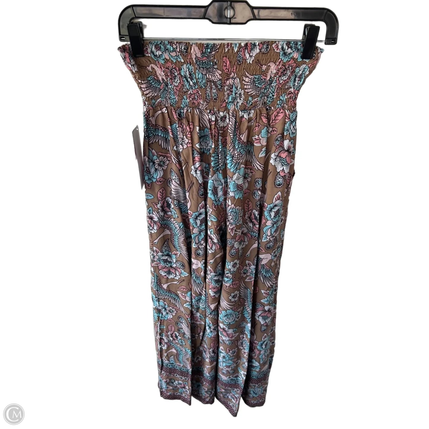 Pants Wide Leg By Cmc In Brown & Pink, Size: Osfm