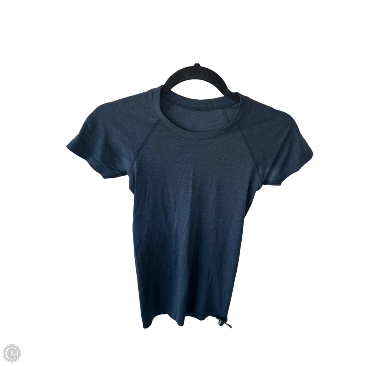 Athletic Top Short Sleeve By Lululemon In Blue, Size: Xs