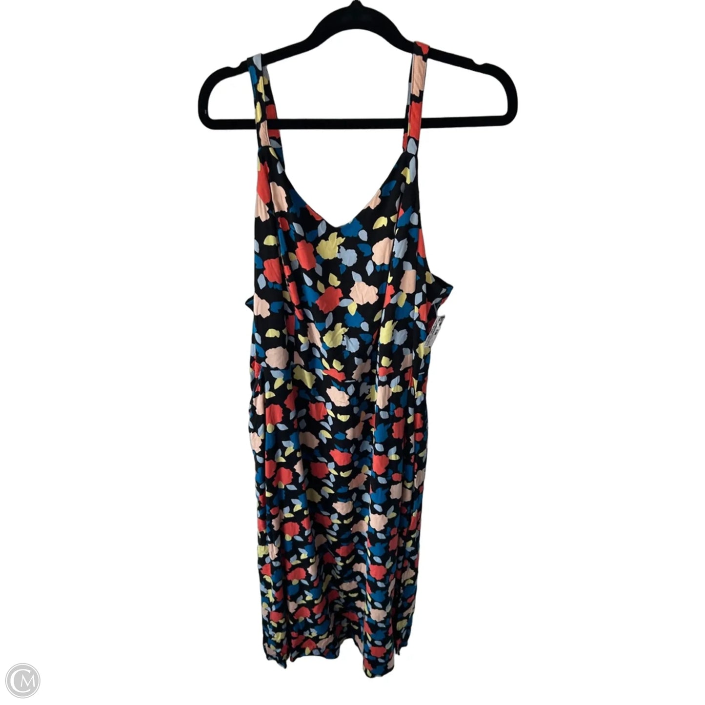 Dress Casual Midi By 41 Hawthorn In Black & Orange, Size: 2x