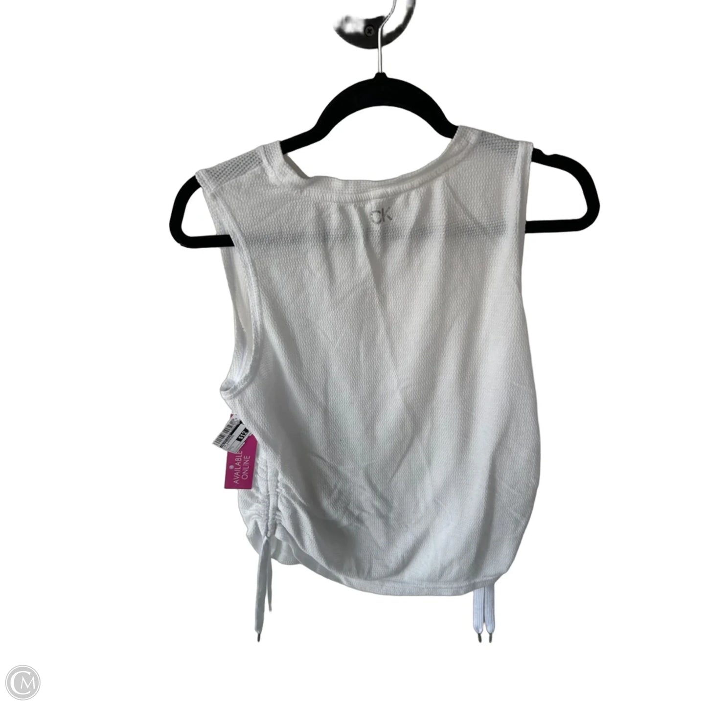Top Sleeveless By Calvin Klein In White, Size: L