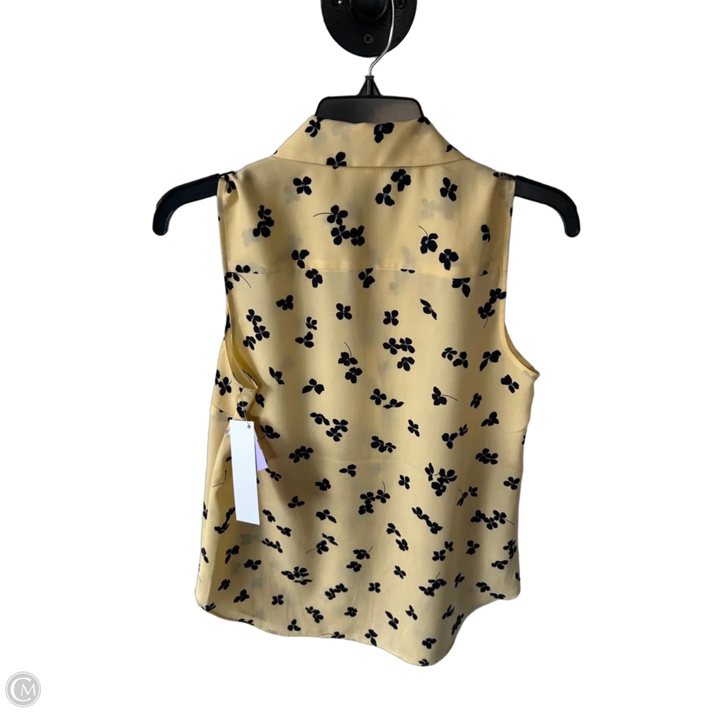 Blouse Sleeveless By Ann Taylor In Yellow, Size: S