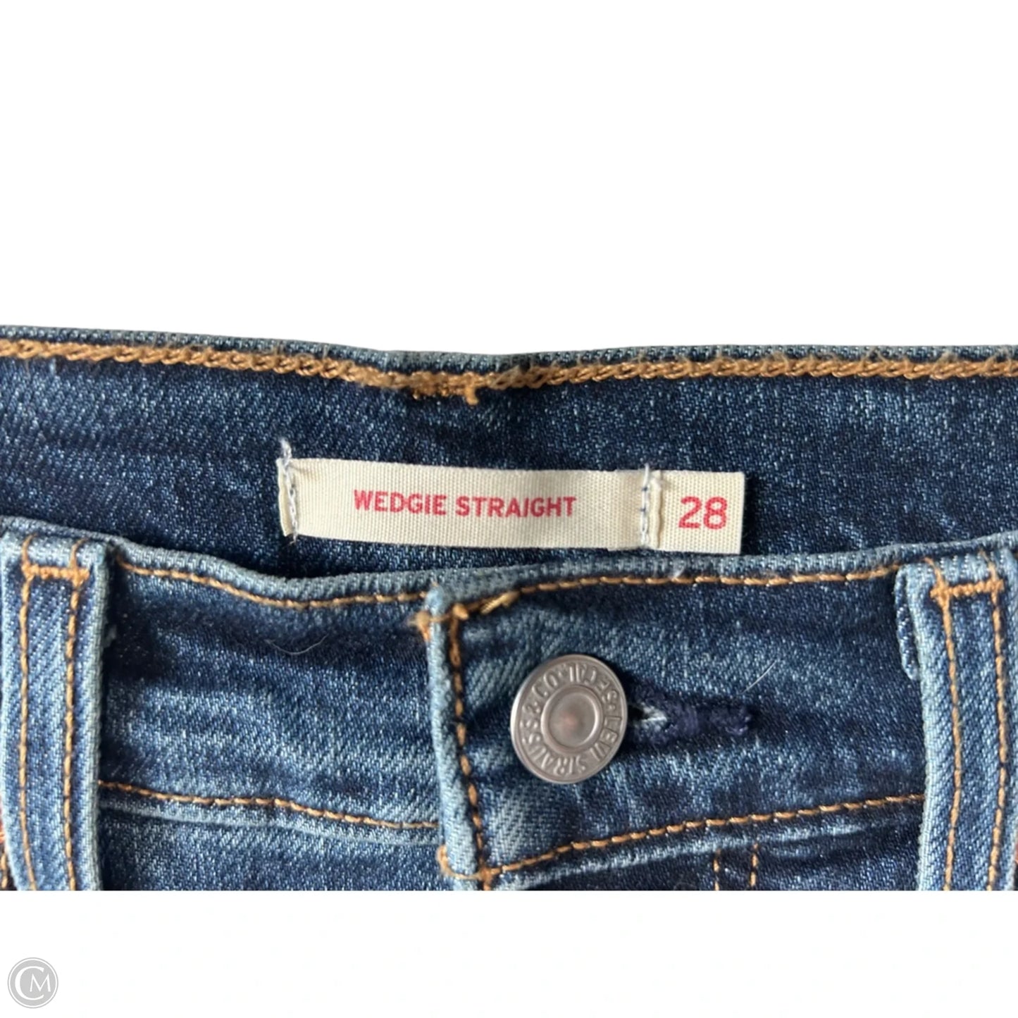 Jeans Straight By Levis In Blue Denim, Size: 6