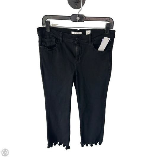 Jeans Cropped By Clothes Mentor In Black Denim, Size: 10