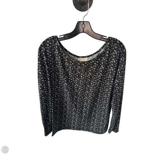 Top Long Sleeve By Clothes Mentor In Black & White, Size: L