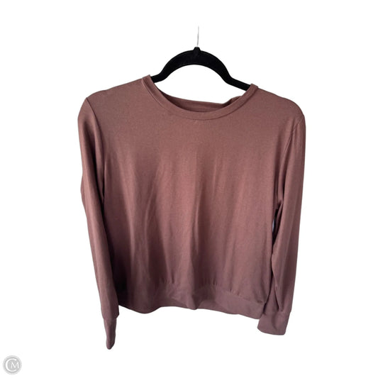 Top Long Sleeve Basic By Lukka In Brown, Size: M