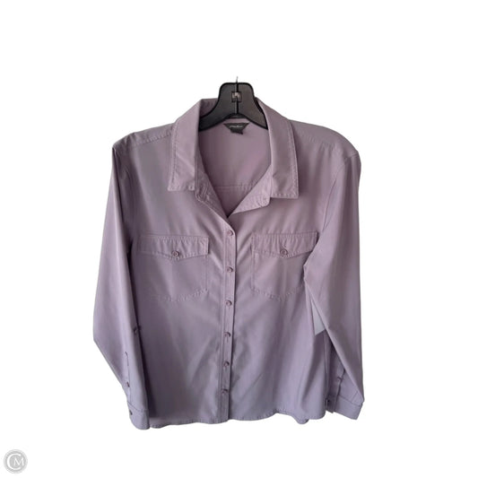 Blouse Long Sleeve By Eddie Bauer In Purple, Size: M