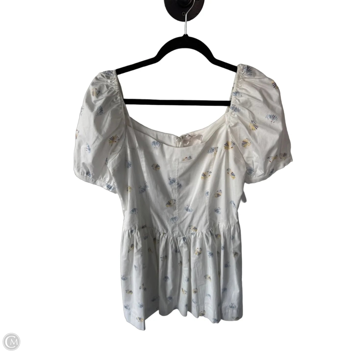 Dress Casual Short By Wayf In White & Yellow, Size: M