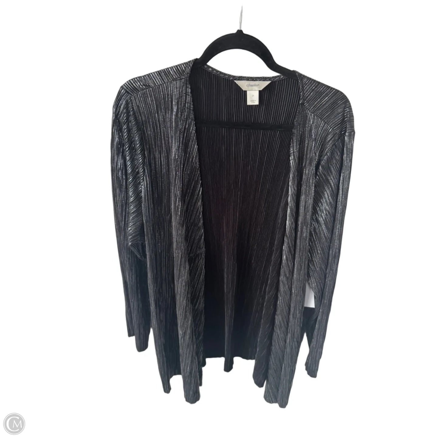 Cardigan By Cj Banks In Silver, Size: 3x