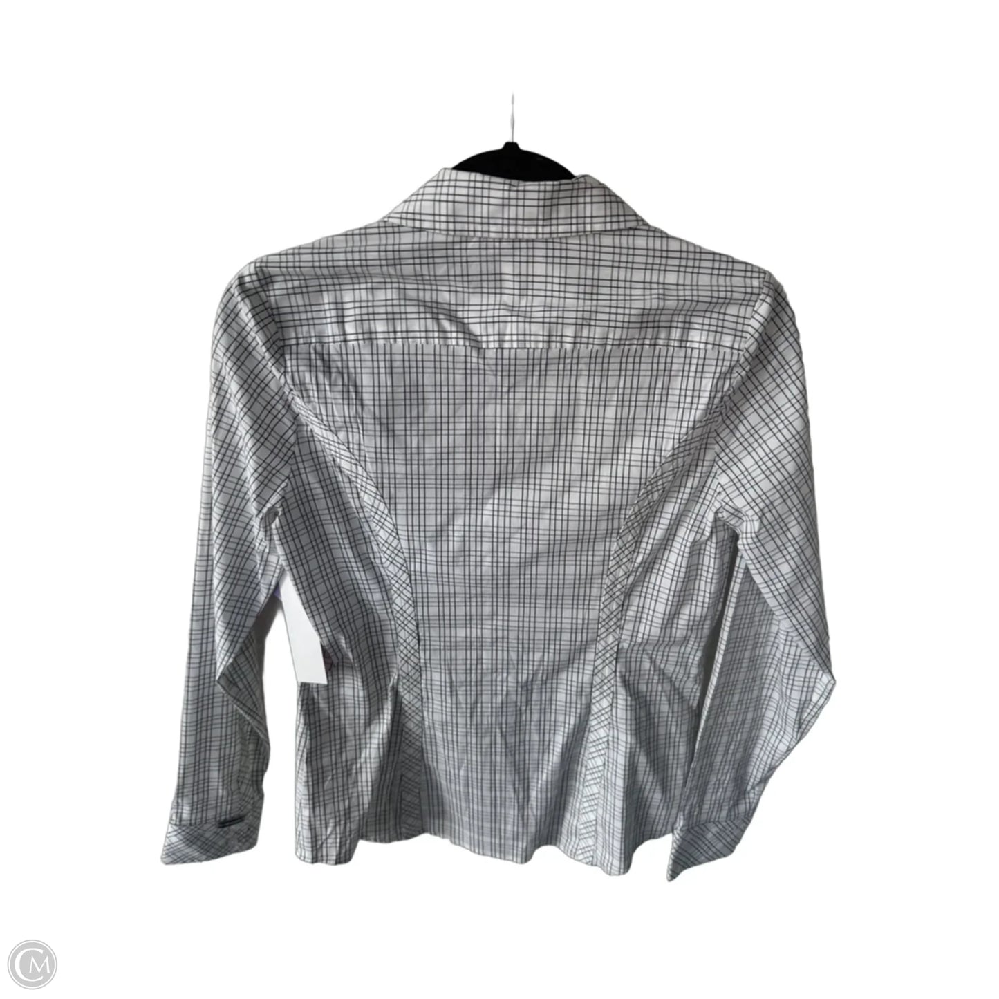 Blouse Long Sleeve By Express In Black & Grey, Size: S