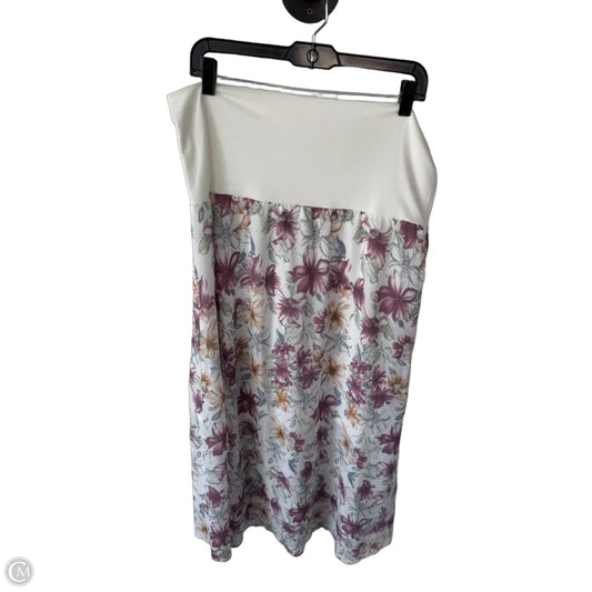 Skirt Maxi By Solitaire In Pink & White, Size: L