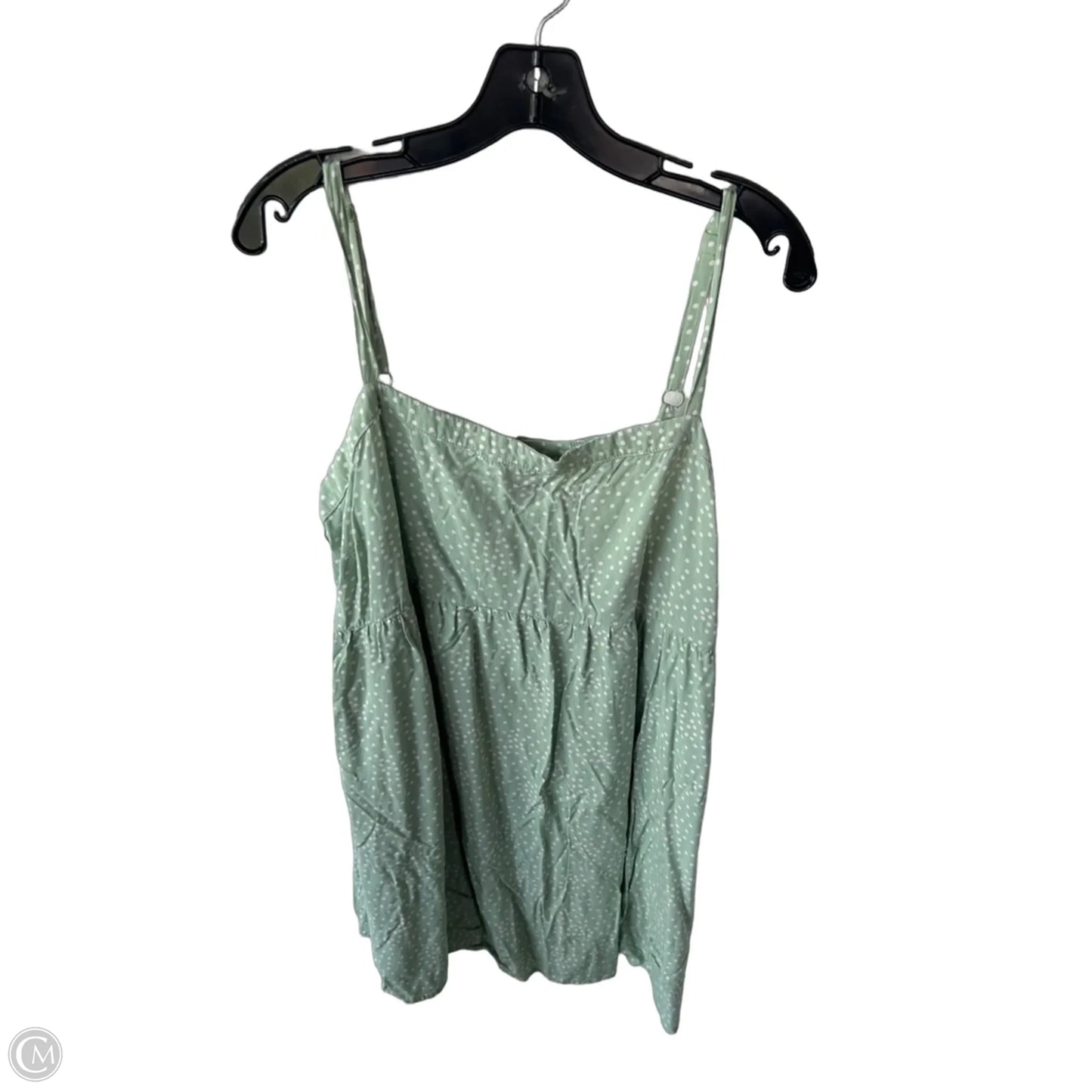 Top Sleeveless By Torrid In Green & White, Size: 2x
