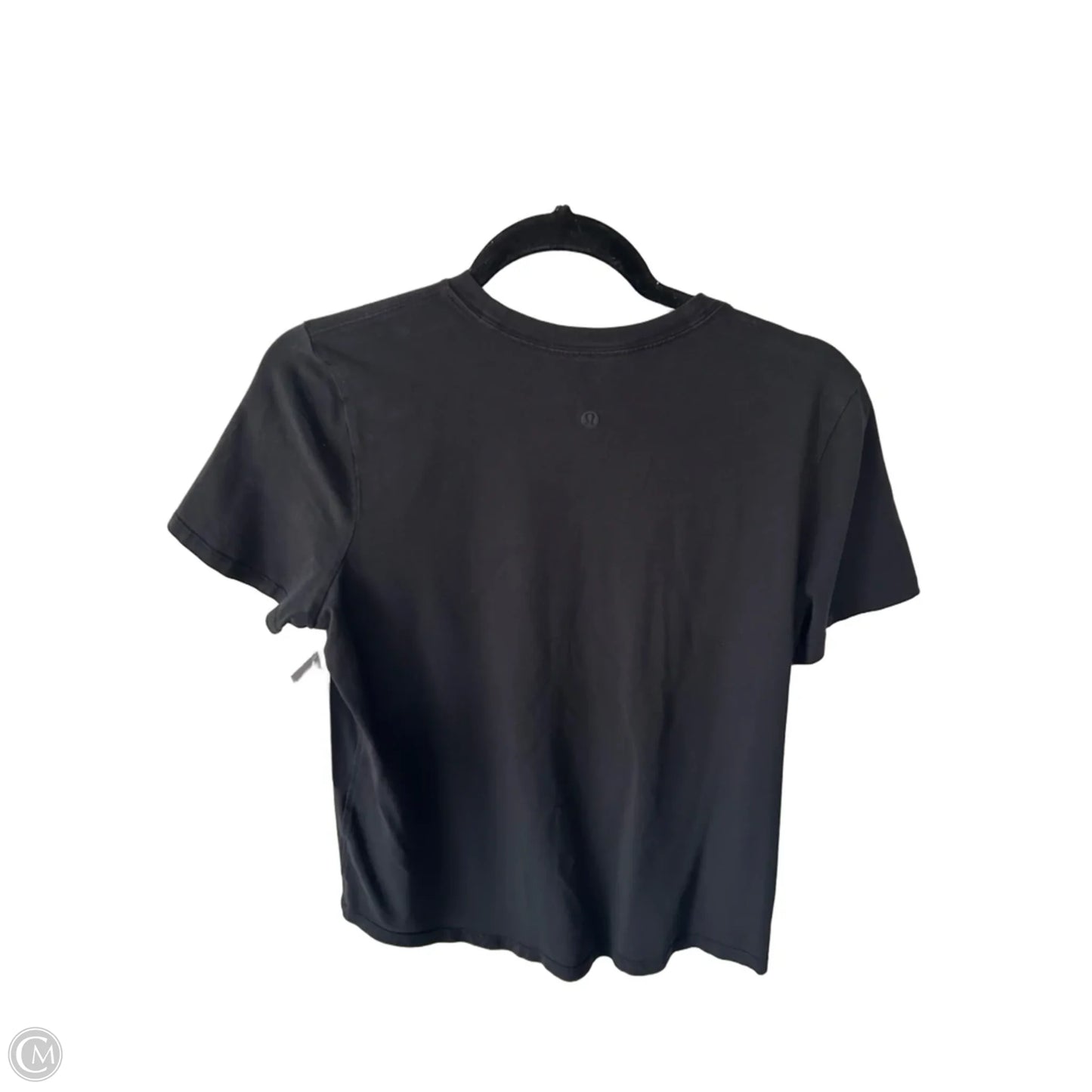 Athletic Top Short Sleeve By Lululemon In Black, Size: S