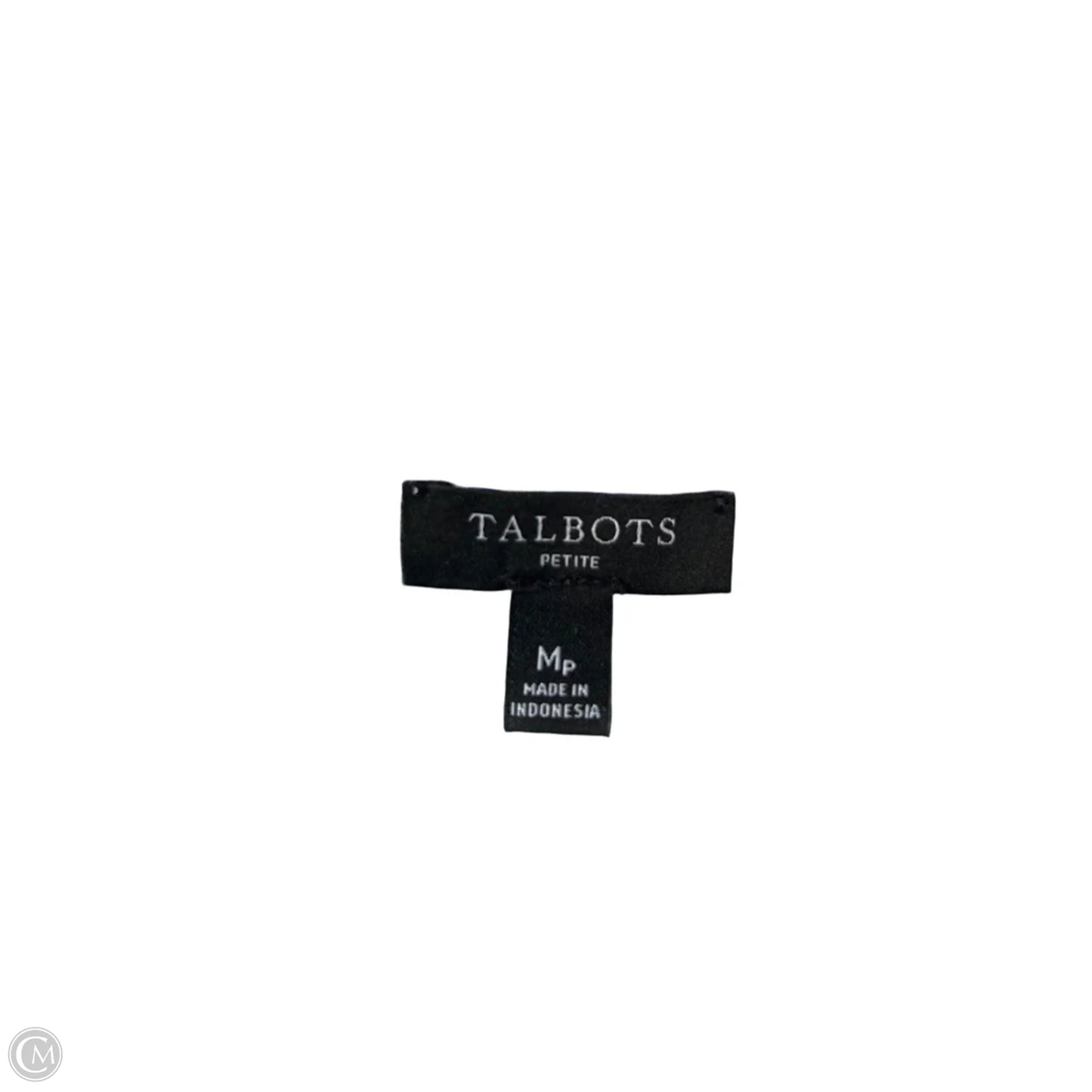 Blouse Sleeveless By Talbots In Blue & White, Size: Mp