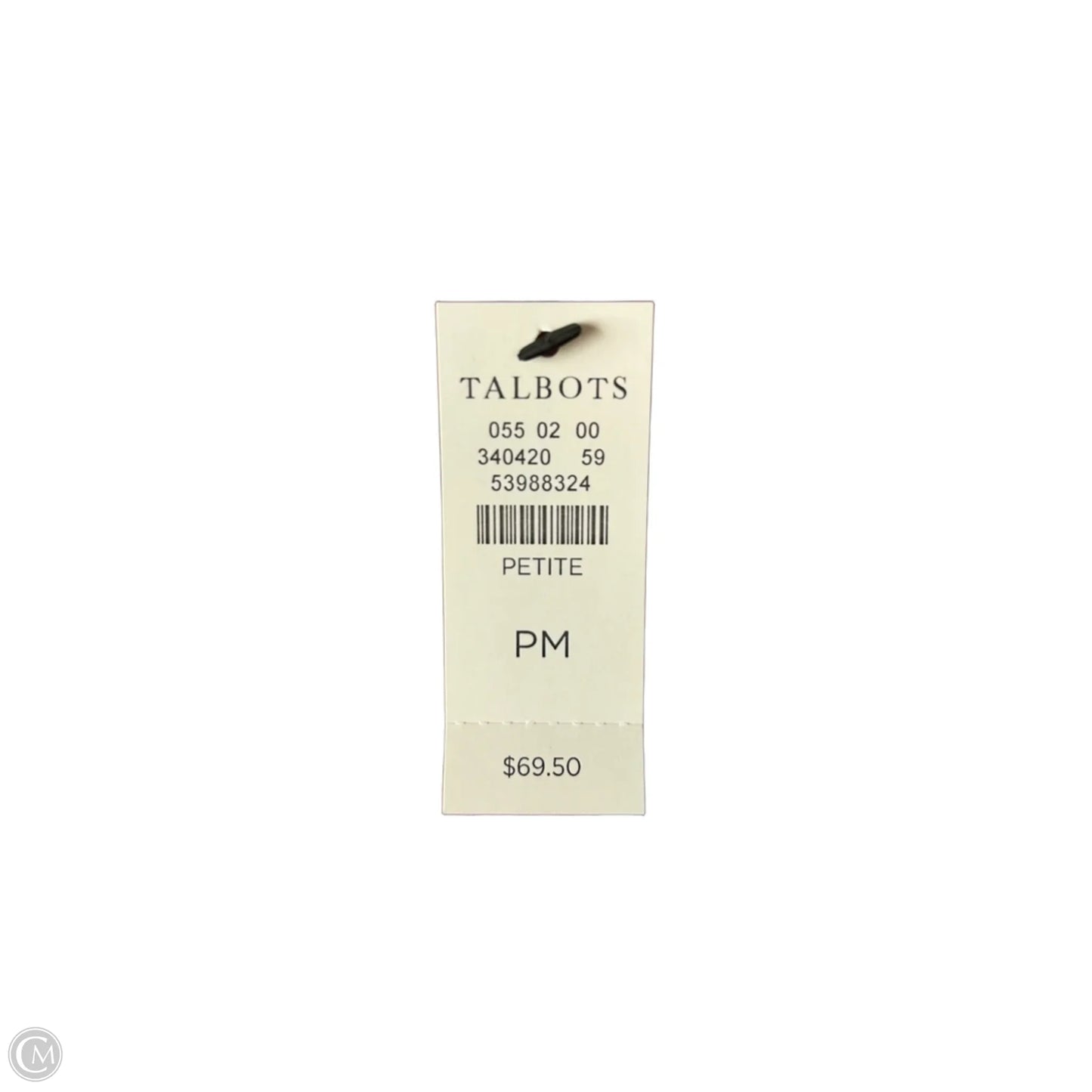 Blouse Sleeveless By Talbots In Blue & White, Size: Mp