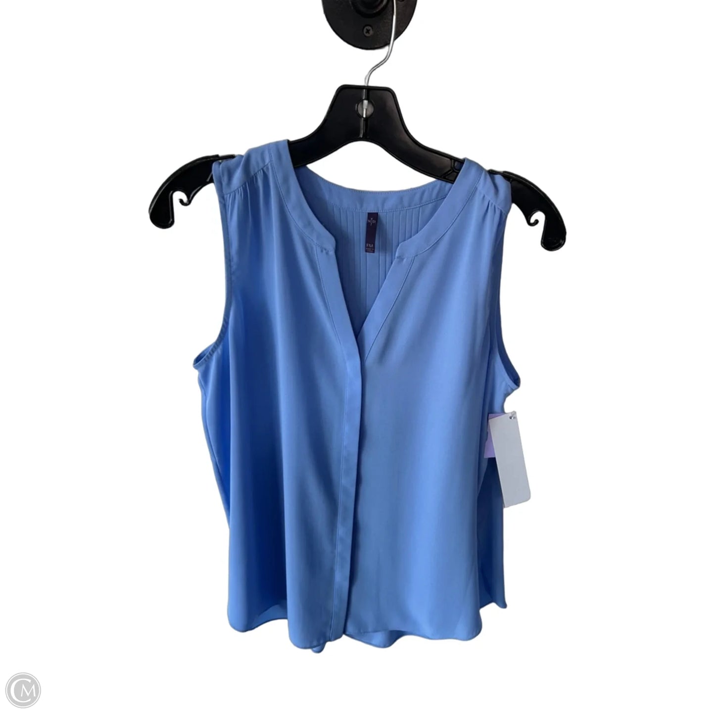 Blouse Sleeveless By Not Your Daughters Jeans In Blue, Size: Mp
