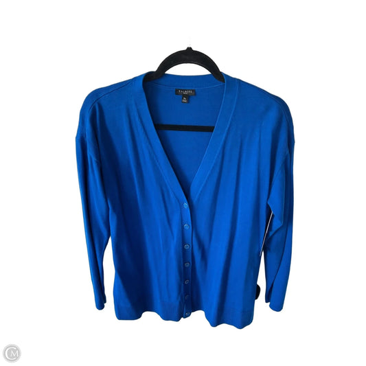 Sweater Cardigan By Talbots In Blue, Size: Mp