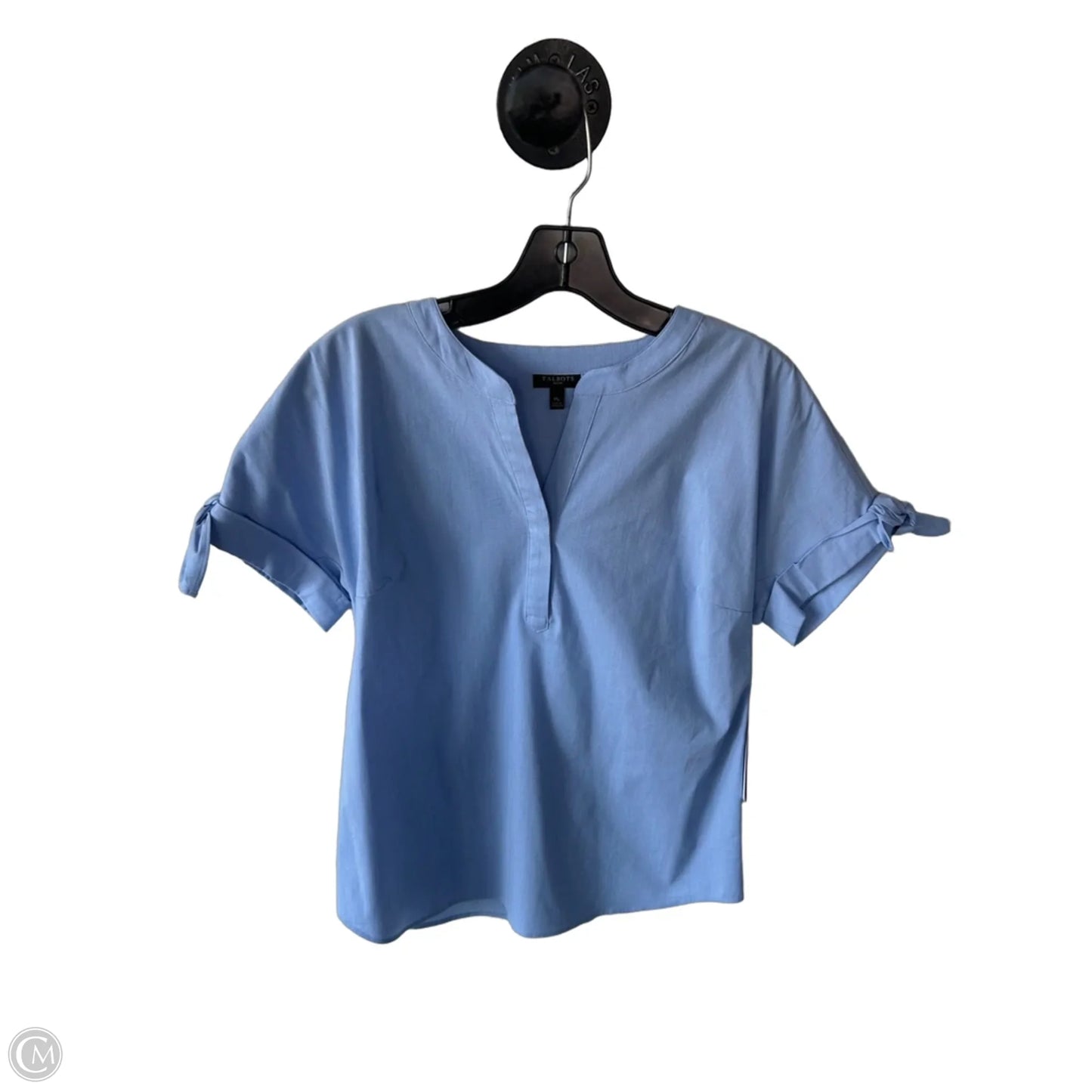 Blouse Short Sleeve By Talbots In Blue, Size: Mp