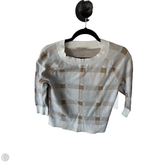 Sweater By Loft In Cream & Grey, Size: S